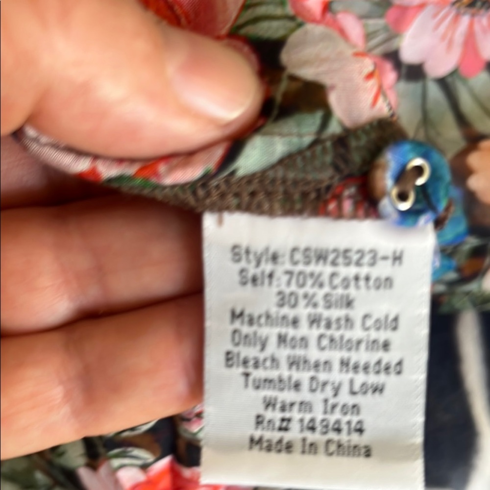 New Johnny Was Leopard and Floral Midi Dress New size S cotton 70% and Silk 30% - Picture 13 of 16